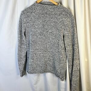 Evan-Picone Knit Mock Neck Sweater Womens Size L Long Sleeve Comfy Black/Ivory